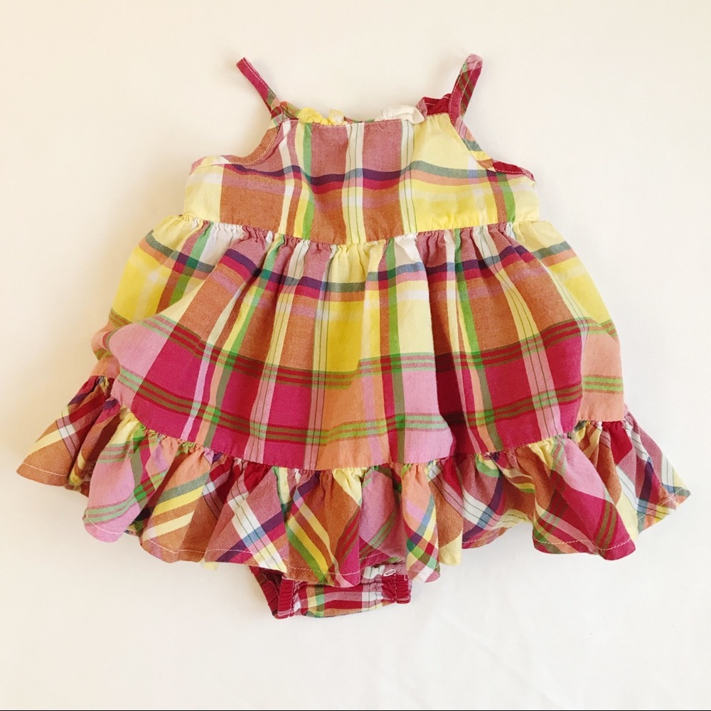 6/$20 Chaps Plaid Spaghetti Strap Dress